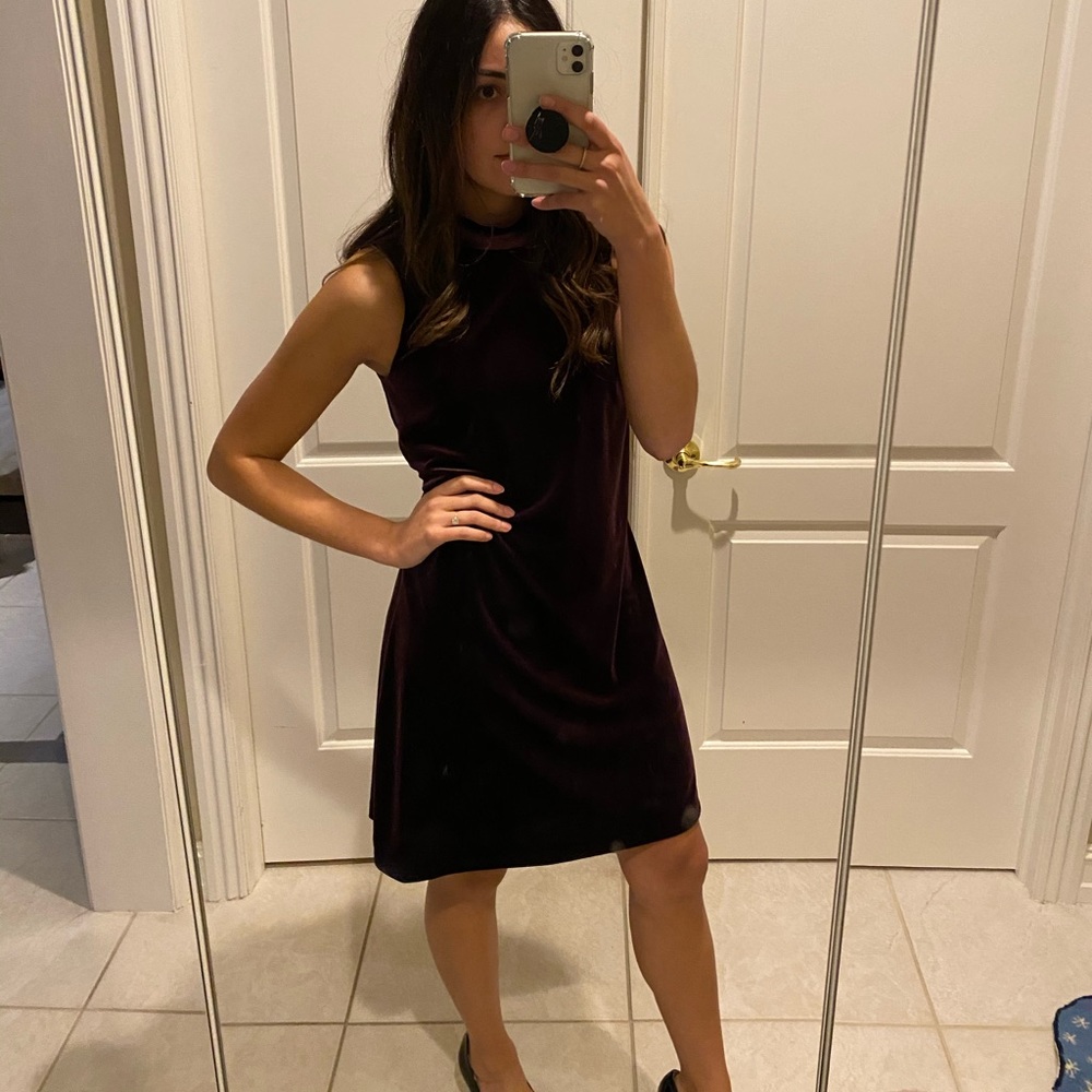 Plum Velvet Dress - Picture 8 of 12